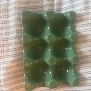 Green Ceramic Egg Holder